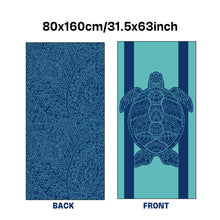 Load image into Gallery viewer, OZAEO Double-Sided Printed Microfiber Beach Towel | Quick Dry, Ultra Absorbent Travel Towel