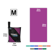 Load image into Gallery viewer, OZAEO Quick Dry Sports Towel | Lightweight Microfiber Gym &amp; Travel Towel with Mesh Bag