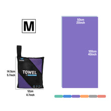 Load image into Gallery viewer, OZAEO Quick Dry Sports Towel | Lightweight Microfiber Gym &amp; Travel Towel with Mesh Bag