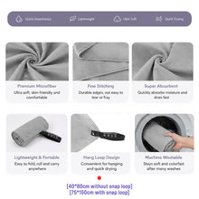 Load image into Gallery viewer, OZAEO 2-Pack Microfiber Travel Towels | Quick Dry &amp; Ultra Absorbent Gym, Beach &amp; Camping Towels