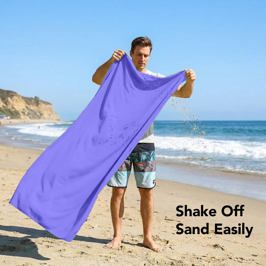 Ozaeo Premium Multi-Purpose Towel Set (2-Pack) | Super Absorbent Travel & Sports Towels (50x100cm & 80x180cm) with Portable Mesh Carrying Bag