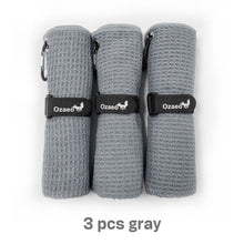 Load image into Gallery viewer, OZAEO Golf Towels 3-Pack | Quick Dry Microfiber Golf Bag Towel with Carabiner Clip | Custom Golf Gifts