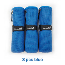 Load image into Gallery viewer, OZAEO Golf Towels 3-Pack | Quick Dry Microfiber Golf Bag Towel with Carabiner Clip | Custom Golf Gifts