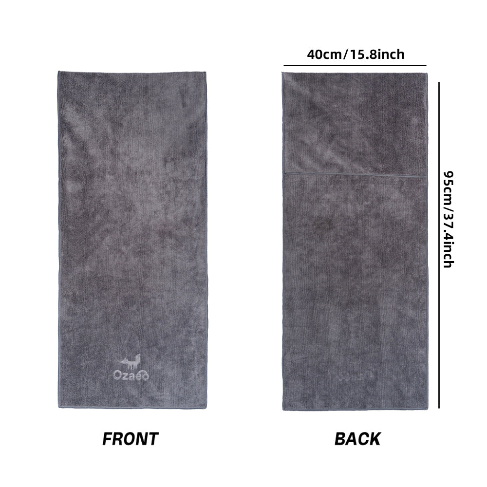 Lightweight, Quick-Drying Sports Towel-Dark Grey Gym Equipment Cover Microfiber Absorbent Quick Drying Soft Sports Terry Towel-Perfect for Outdoor Gym, Training & Running