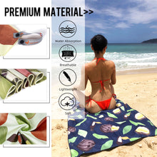 Load image into Gallery viewer, Ozaeo Microfiber Beach Towel, Quick Dry Travel Towel Sand Free Pool Towel, Lightweight Super Absorbent Compact Fast Drying Camping Towels for Swimming Hiking Gym Yoga 31.5*63in