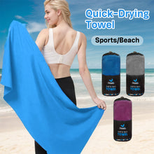 Load image into Gallery viewer, Ozaeo Premium Multi-Purpose Towel Set (2-Piece) | Super Absorbent Face &amp; Body Gym Towels (30x30cm &amp; 60x120cm) with Portable Mesh Pouch