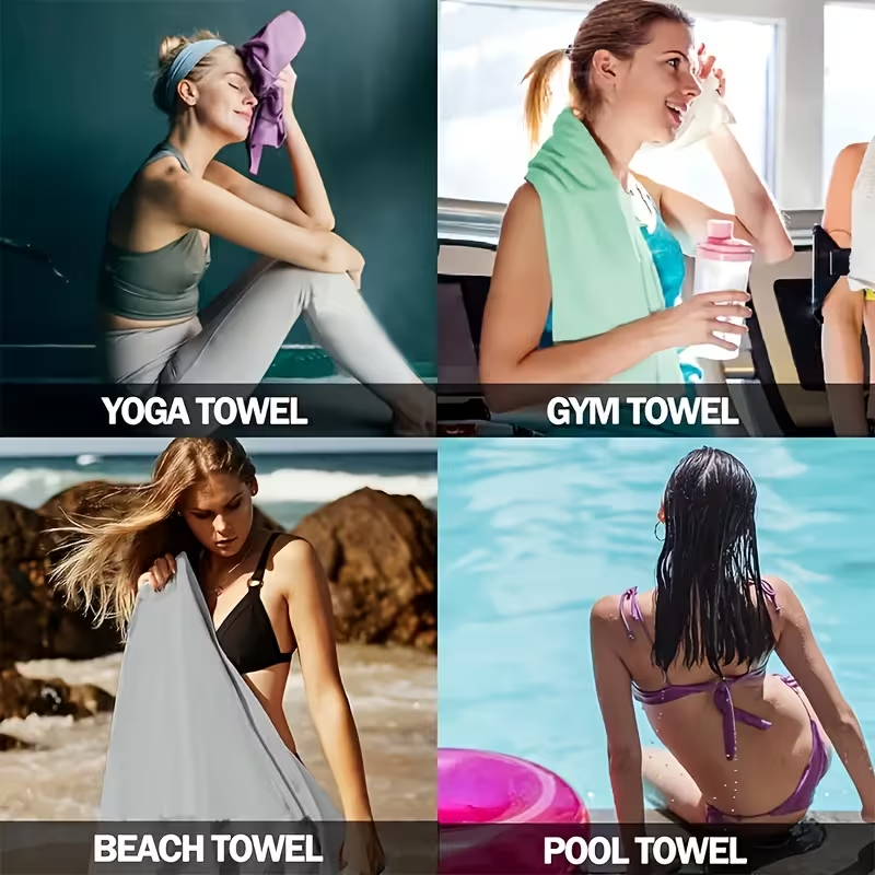 OZAEO Quick Dry Sports Towel | Lightweight Microfiber Gym & Travel Towel with Mesh Bag