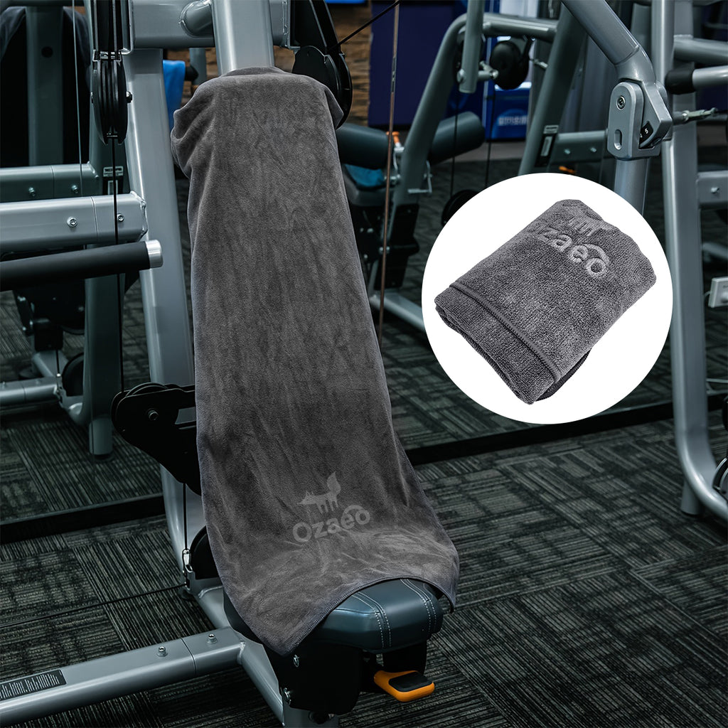 Lightweight, Quick-Drying Sports Towel-Dark Grey Gym Equipment Cover Microfiber Absorbent Quick Drying Soft Sports Terry Towel-Perfect for Outdoor Gym, Training & Running