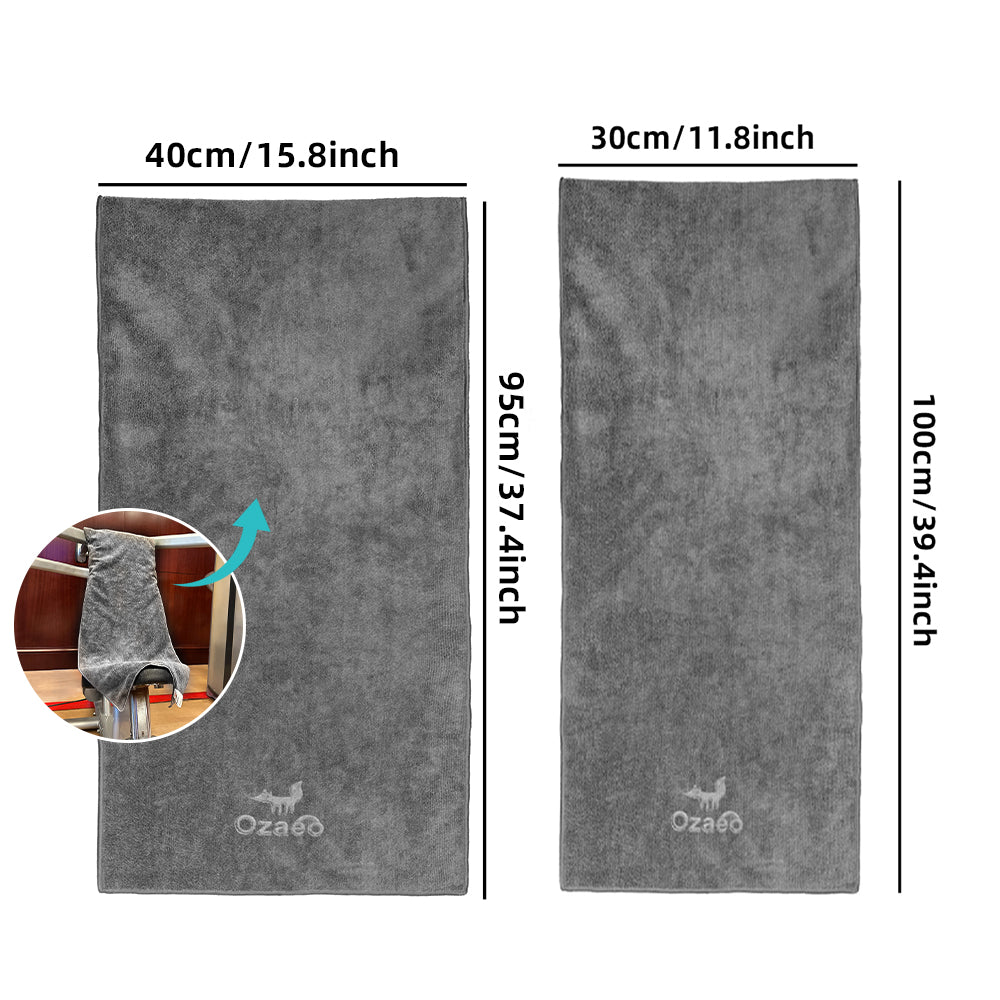 Lightweight, Quick-Drying Sports Towel-Dark Grey Gym Equipment Cover Microfiber Absorbent Quick Drying Soft Sports Terry Towel-Perfect for Outdoor Gym, Training & Running