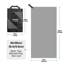 Load image into Gallery viewer, Ozaeo Large Microfiber Beach Towel – Quick Dry Travel Towel 90×180cm