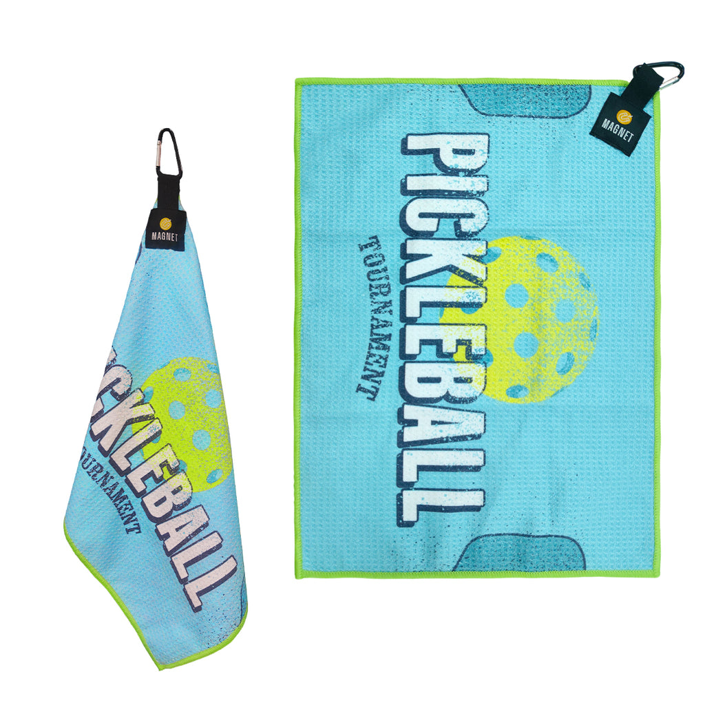 OZAEO Pickleball Towels 2-Pack | Quick Dry Sweat Towel with Magnetic Carabiner | Fun Pickleball Gifts for Women Men