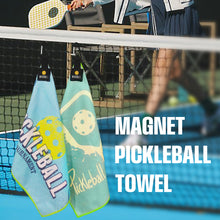 Load image into Gallery viewer, OZAEO Pickleball Towels 2-Pack | Quick Dry Sweat Towel with Magnetic Carabiner | Fun Pickleball Gifts for Women Men