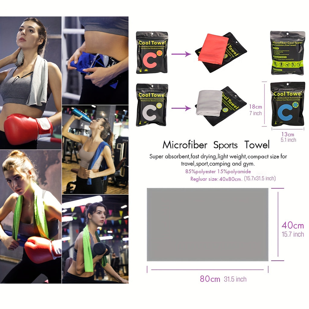 Cooling Towel for Neck and Face,Microfiber Cold Towel for Hot Weather,Quick Dry Ice Chilly Towel Cooling Rags for Neck Stay Cold for Gym,Yoga,Sport,Running,Camping,Fitness