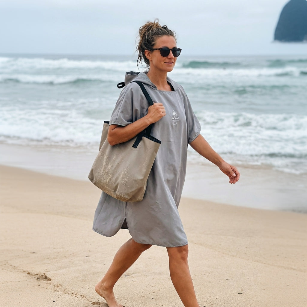 Ozaeo Swim Surf Poncho – Quick Dry Wearable Towel & Wetsuit Changing Robe