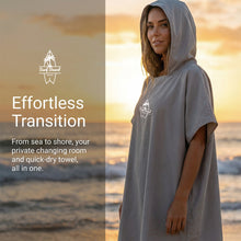 Load image into Gallery viewer, Ozaeo Swim Surf Poncho – Quick Dry Wearable Towel &amp; Wetsuit Changing Robe