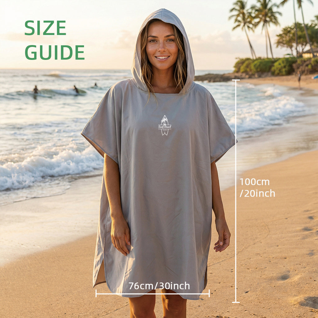 Swim Surf Poncho – Quick Dry Wearable Towel & Wetsuit Changing Robe
