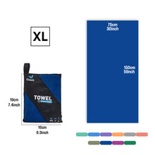 Load image into Gallery viewer, OZAEO Quick Dry Sports Towel | Lightweight Microfiber Gym &amp; Travel Towel with Mesh Bag