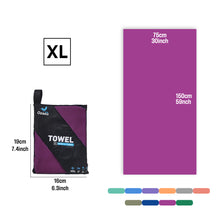 Load image into Gallery viewer, OZAEO Quick Dry Sports Towel | Lightweight Microfiber Gym &amp; Travel Towel with Mesh Bag