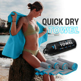 OZAEO Microfiber Beach Towel for Travel & Swim – Quick Dry, Sand Friendly, Super Absorbent
