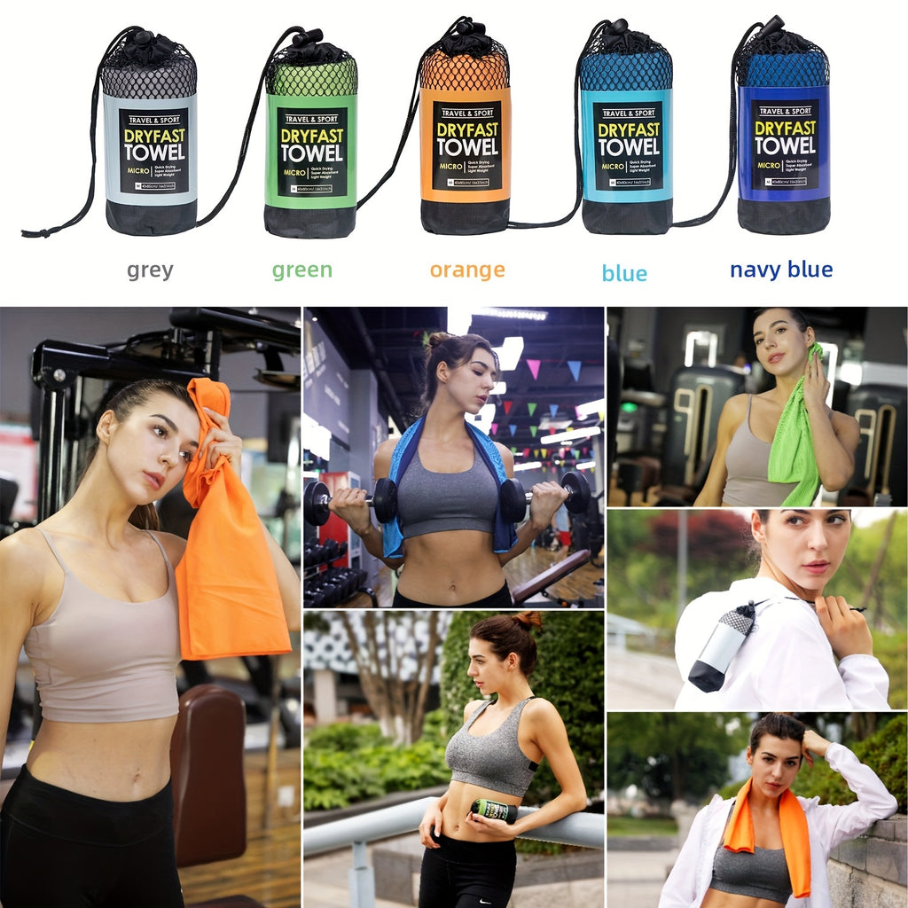 Ozaeo Microfiber Travel Sports Towel-Quick Dry Towel, Soft Lightweight Microfiber Camping Towel Absorbent Compact Travel Towel for Camping Gym Beach Bath Yoga Swimming Backpacking