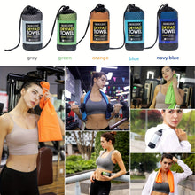 Load image into Gallery viewer, Ozaeo Microfiber Travel Sports Towel-Quick Dry Towel, Soft Lightweight Microfiber Camping Towel Absorbent Compact Travel Towel for Camping Gym Beach Bath Yoga Swimming Backpacking